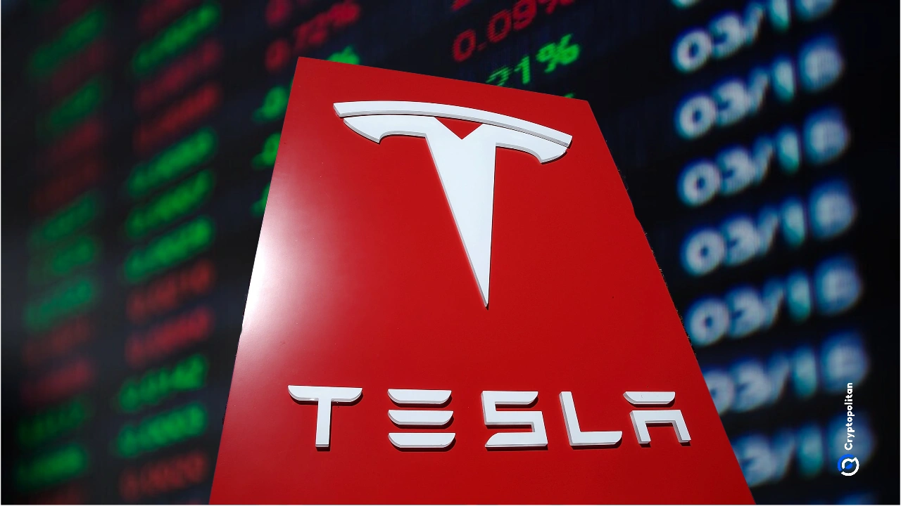 Red TSI mark in front of a market board